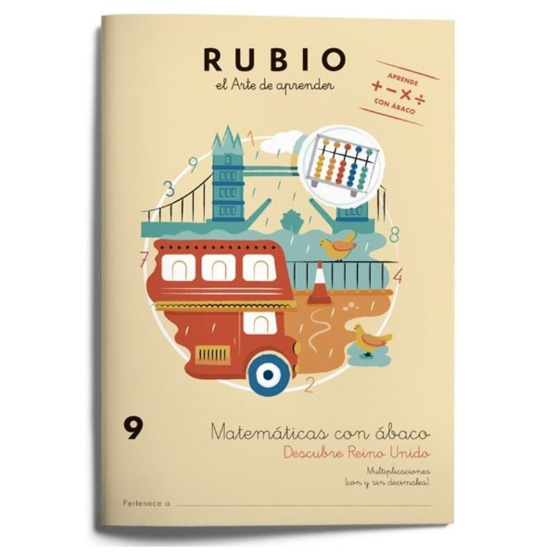Matemáticas con ábaco 9. Descubre Reino Unido. Aa. Vv. (Editorial Rubio) 9788416744244