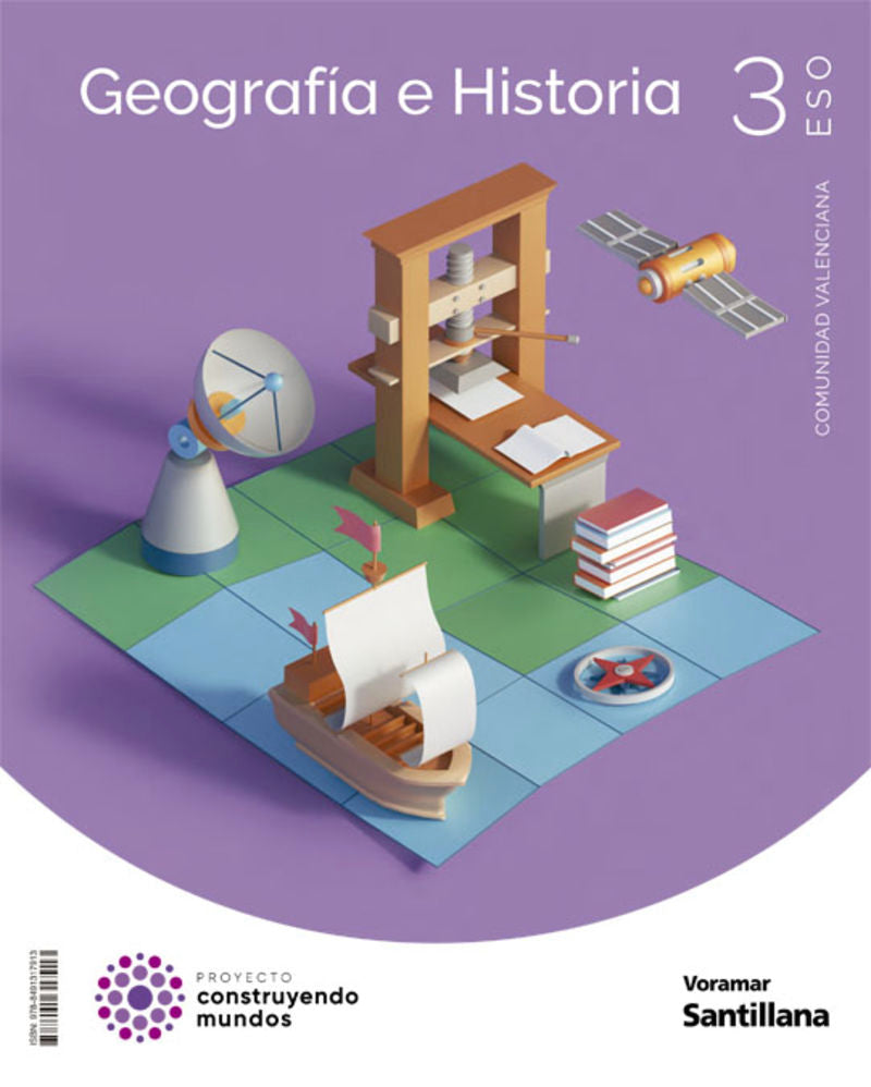 GEOGRAFIA E HISTORIA 3 ESO CONSTRUYENDO MUNDOS. Aa. Vv. (Edicions Voramar, S.A.) 9788491317913 Imagen principal del producto