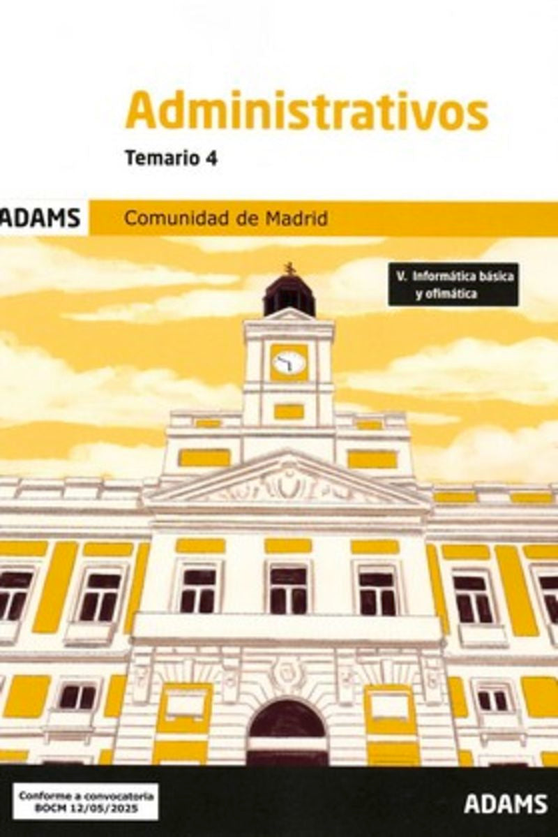 Temario 4 Administrativos Comunidad de Madrid, turno libre Imagen principal del producto