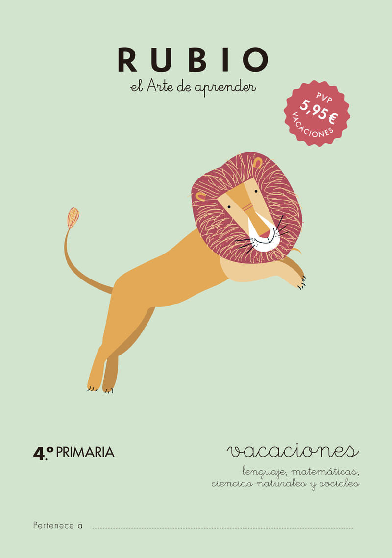 Vacaciones RUBIO (4.º de Primaria). Aa. Vv. (Editorial Rubio) 9788415971641