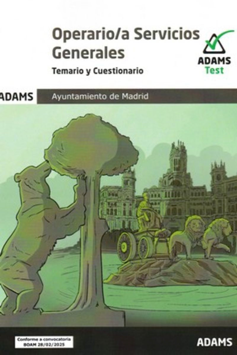 Temario y Cuestionarios Operario-a de Servicios Generales del Ayuntamiento de Madrid Imagen principal del producto