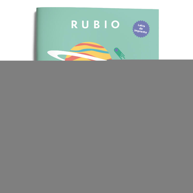 Escritura con letra de imprenta (+6 años): Escritura para mejorar la letra y la ortografía. ENRIQUE RUBIO POLO SLU (Editorial Rubio) 9788418964848 Imagen principal del producto