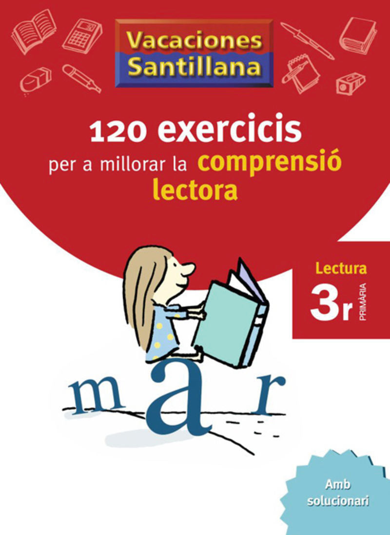 VACACIONES SANTILLANA 120 EXERCICIS PER A MILLORAR LA COMPRENSIO LECTORA 3 PRIMARIA. Aa. Vv. (Edicions Voramar, S.A.) 9788498073775 Imagen principal del producto