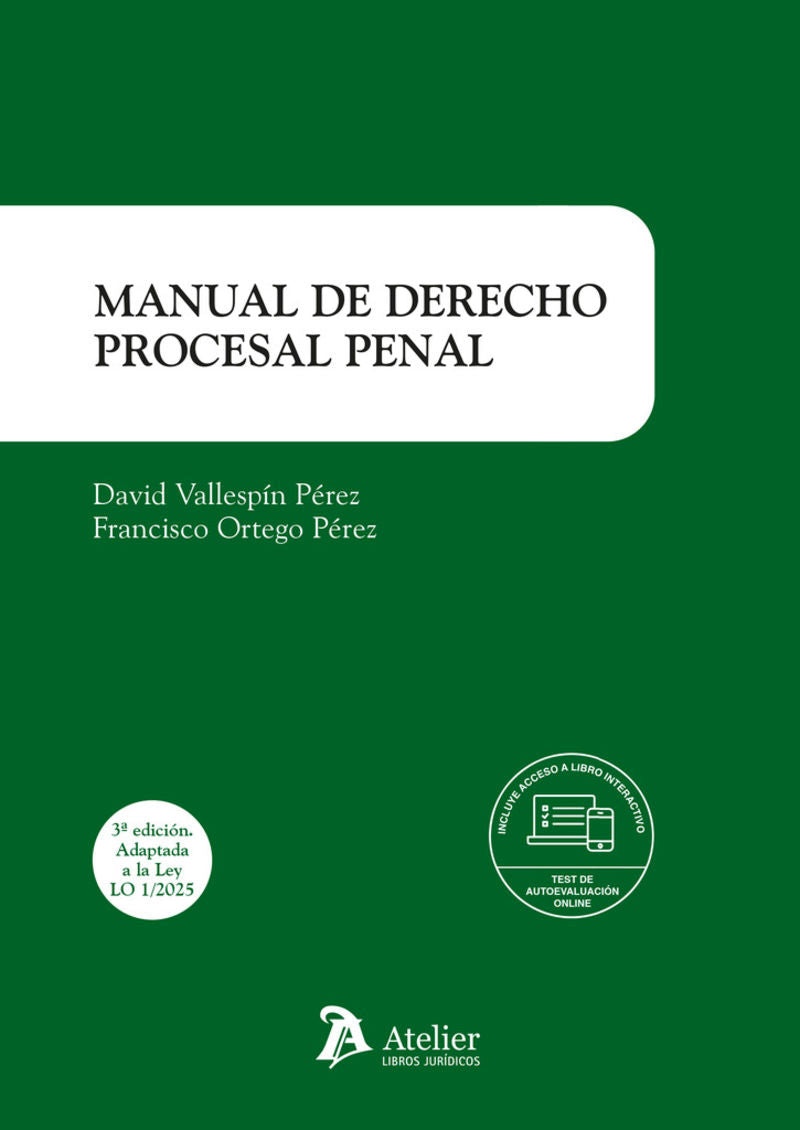 Manual de derecho procesal penal. 3ª ed.