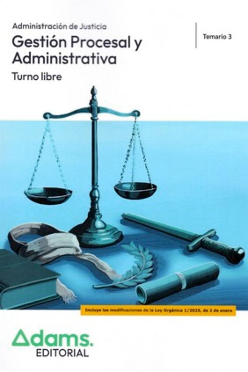 Temario 3 Gestión Procesal y Administrativa, turno libre Imagen principal del producto