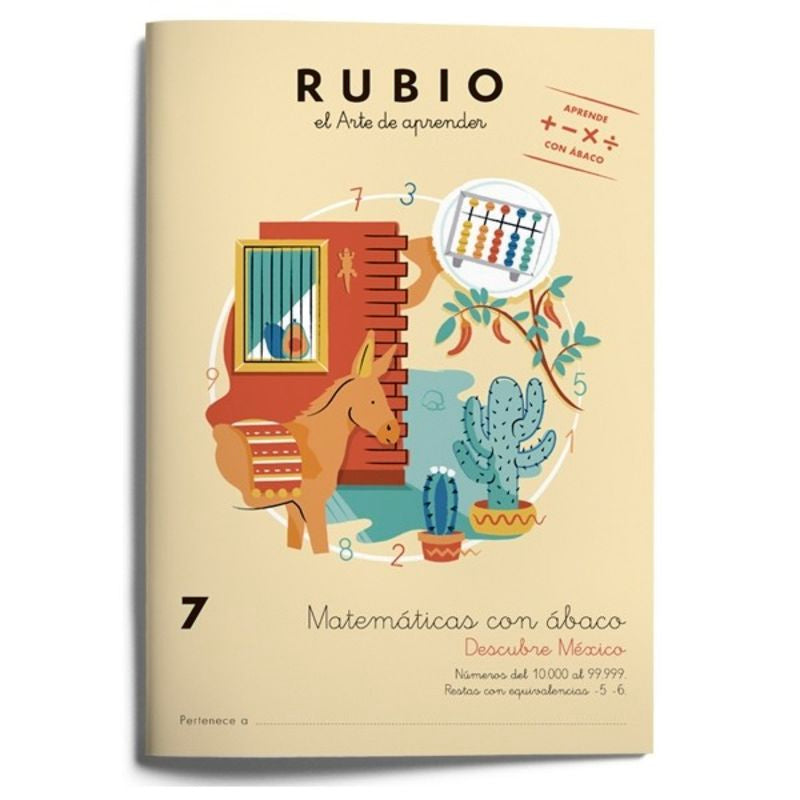 Matemáticas con ábaco 7. Descubre México. Aa. Vv. (Editorial Rubio) 9788416744220 Imagen principal del producto