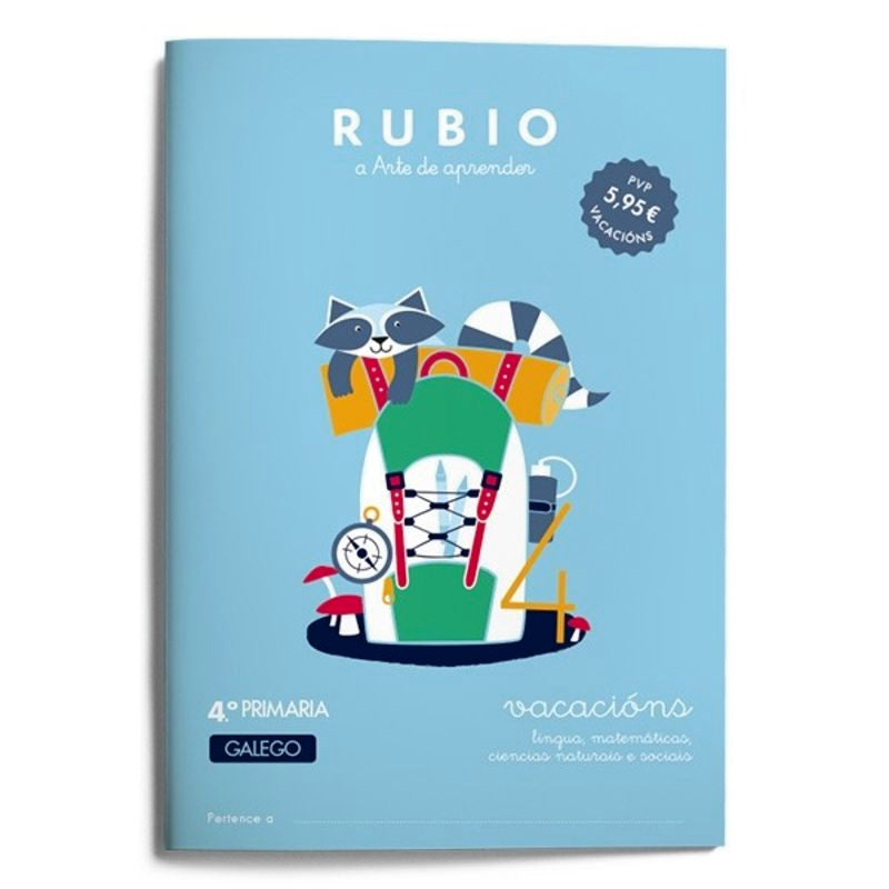 Vacacións RUBIO 4º Primaria (galego). Aa. Vv. (Editorial Rubio) 9788417427108 Imagen principal del producto