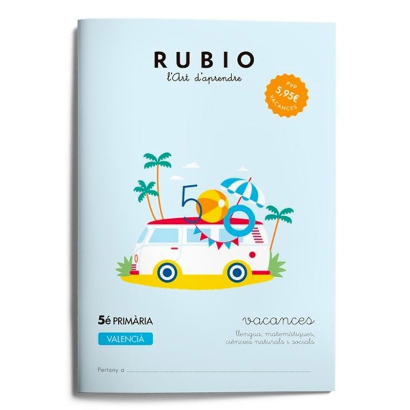 Vacances RUBIO 5è Primària (valencià). Aa. Vv. (Editorial Rubio) 9788416744312