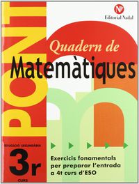 ESO 3 - Matemàtiques - Pont ESO (Nadal) - 9788478875344 Imagen principal del producto