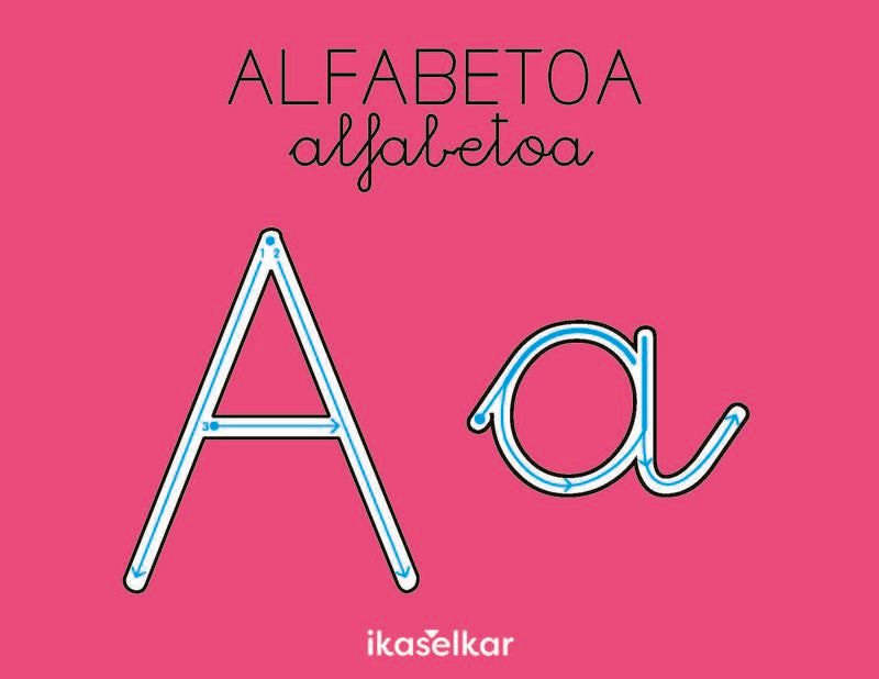 Alfabetoa. Letra larriz eta letra larriz. Batzuk (Ikaselkar) 9788418410000