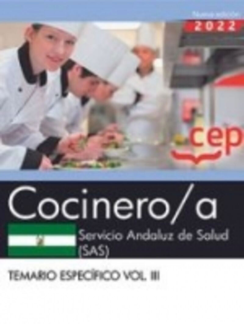 Temario Especifico 3 - Cocinero / A (Sas)  - Servicio Andaluz De Salud. Aa. Vv. (Cep / Orbe) 9788419432568