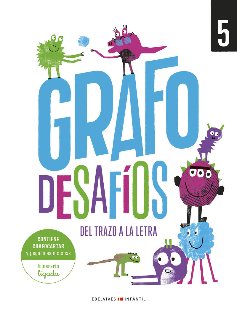 Grafo desafíos - Del trazo a la letra 5. Aa. Vv. (Editorial Luis Vives (Edelvives)) 9788414062647 Imagen principal del producto