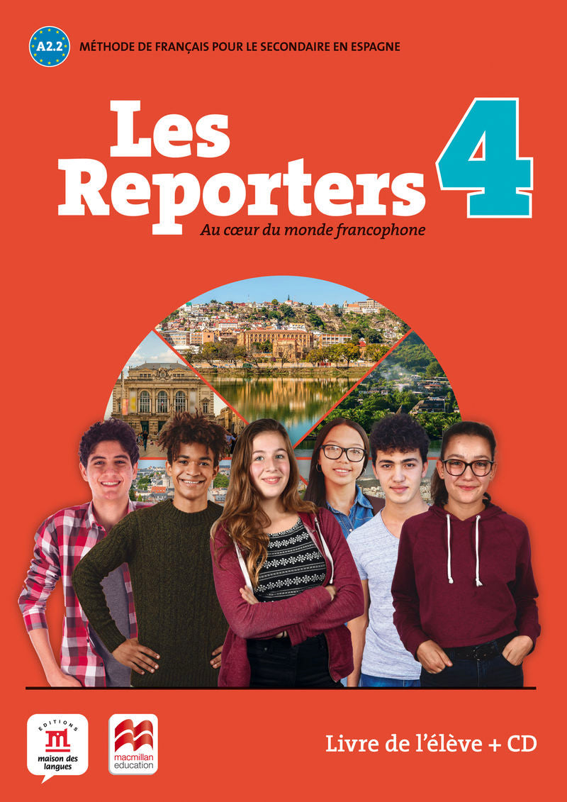 Les reporters 4 - A2.2 Éd. Macmillan - Livre de l'élève + CD. Aa. Vv. (DIFUSION CENTRO DE INVESTIGACION Y PUBLICACIONES DE IDIOMAS S.L.) 9788417260248 Imagen principal del producto