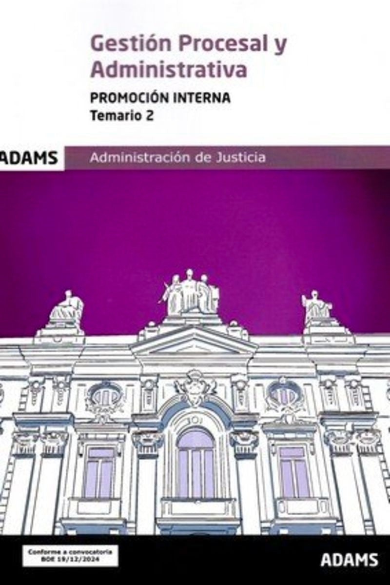 Temario 2 Gestión Procesal y Administrativa. Promoción interna Imagen principal del producto