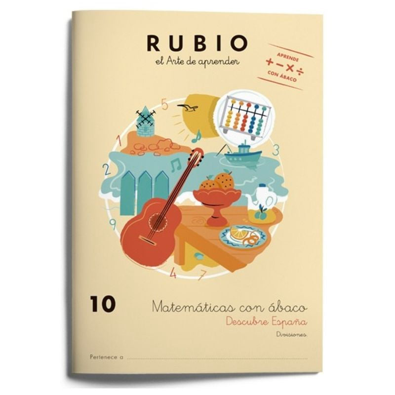 Matemáticas con ábaco 10. Descubre España. Aa. Vv. (Editorial Rubio) 9788416744251 Imagen principal del producto