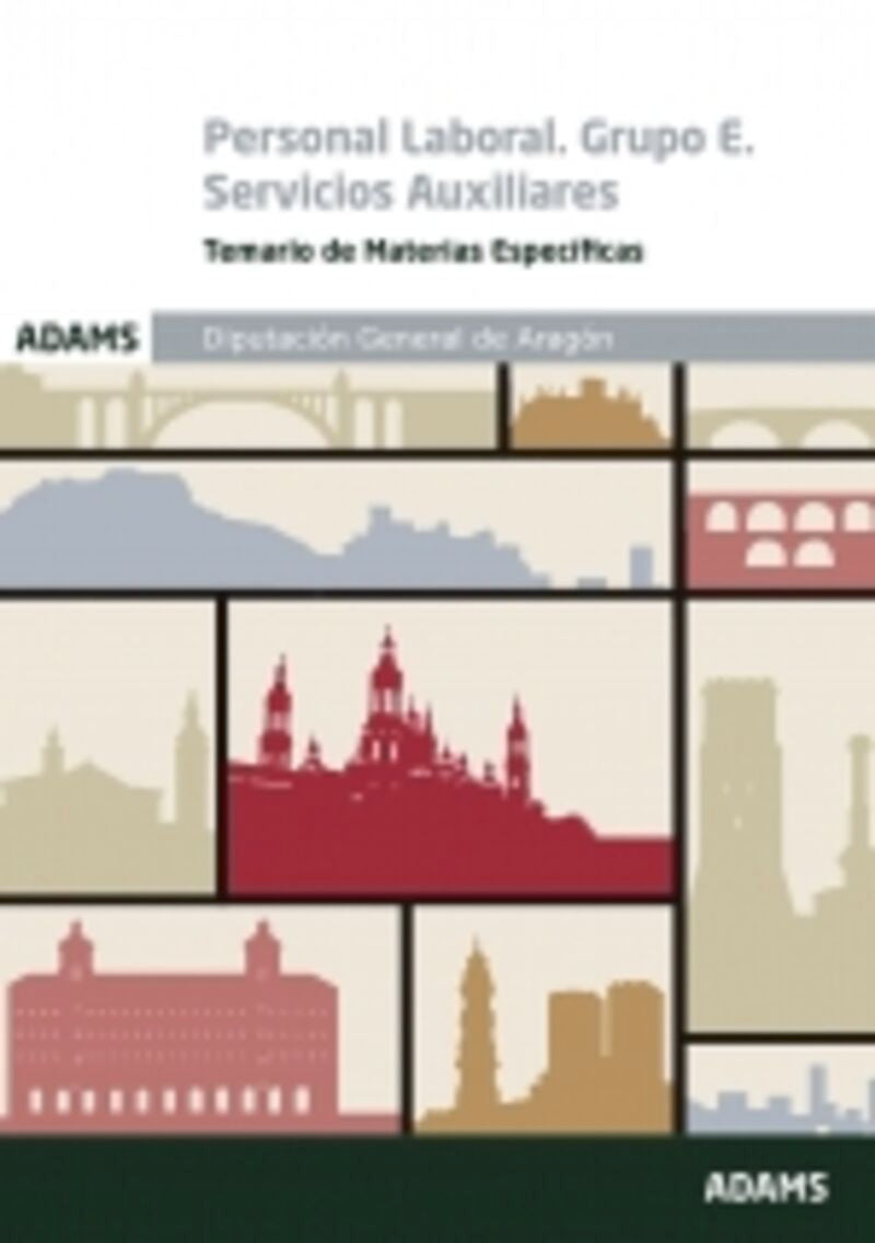 Temario Personal Laboral especializado Servicios Auxiliares (Grupo E) (materias específicas) de la Diputación General de Aragón Imagen principal del producto