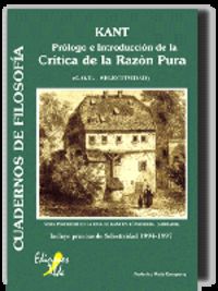 Kant: Prólogo en introducción de la Crítica de la Razón Pura. Ruiz Company, Federico (Tilde) 9788492200948