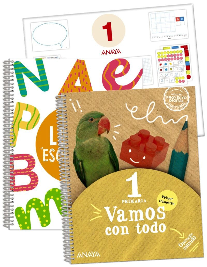 EP 1 - Vamos con Todo 1 Trim + Punto de Lectura + Material Manipulativo - Operacion Mundo (ara;ast;can;cab;cyl;clm;cat;ceu;c. Val;ext;gal;bal;lrio;mad;mel;mur;nav;pv) (Anaya) - 9788414317303 Imagen principal del producto