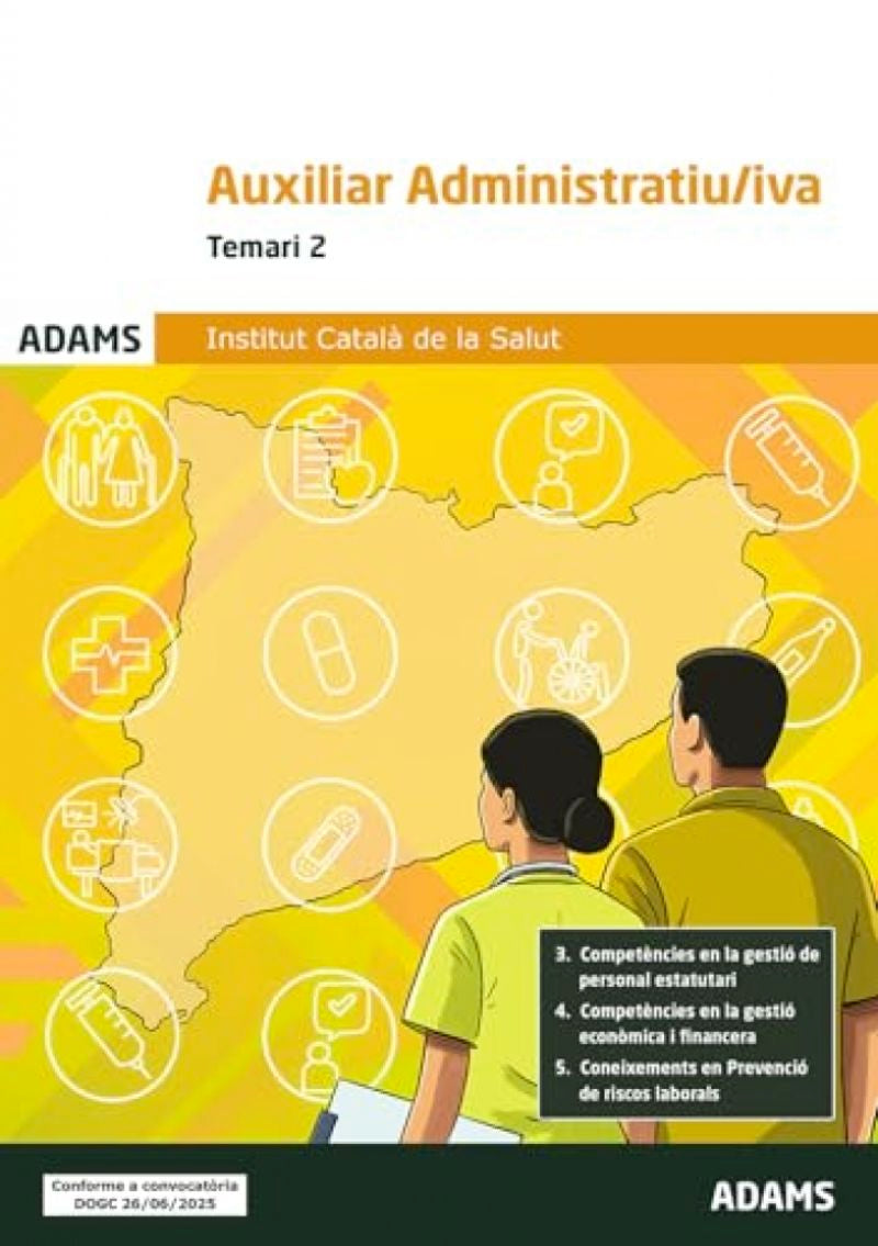 Temari 2 Auxiliar Administratiu-iva Institut Català de la Salut Imagen principal del producto