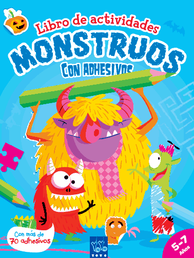 Monstruos: Libro de actividades con adhesivos y escenarios desplegables Imagen principal del producto