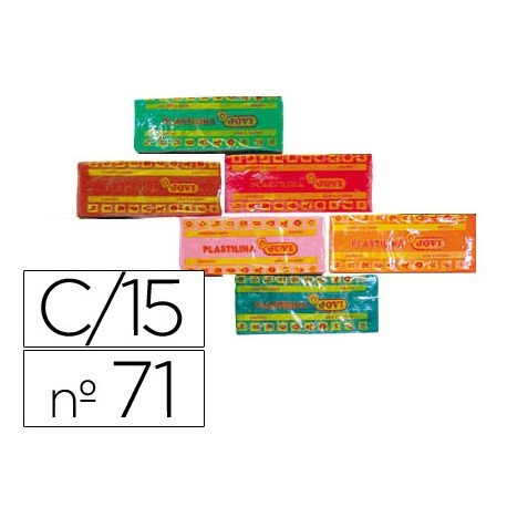 ✅ PLASTILINA JOVI 71 150G COLORES SURTIDOS CAJA 15 UNIDADES