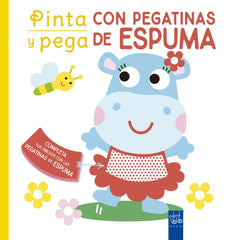 Pinta y pega con pegatinas de espuma. Amarillo. YOYO (Yoyo) 9788408250463