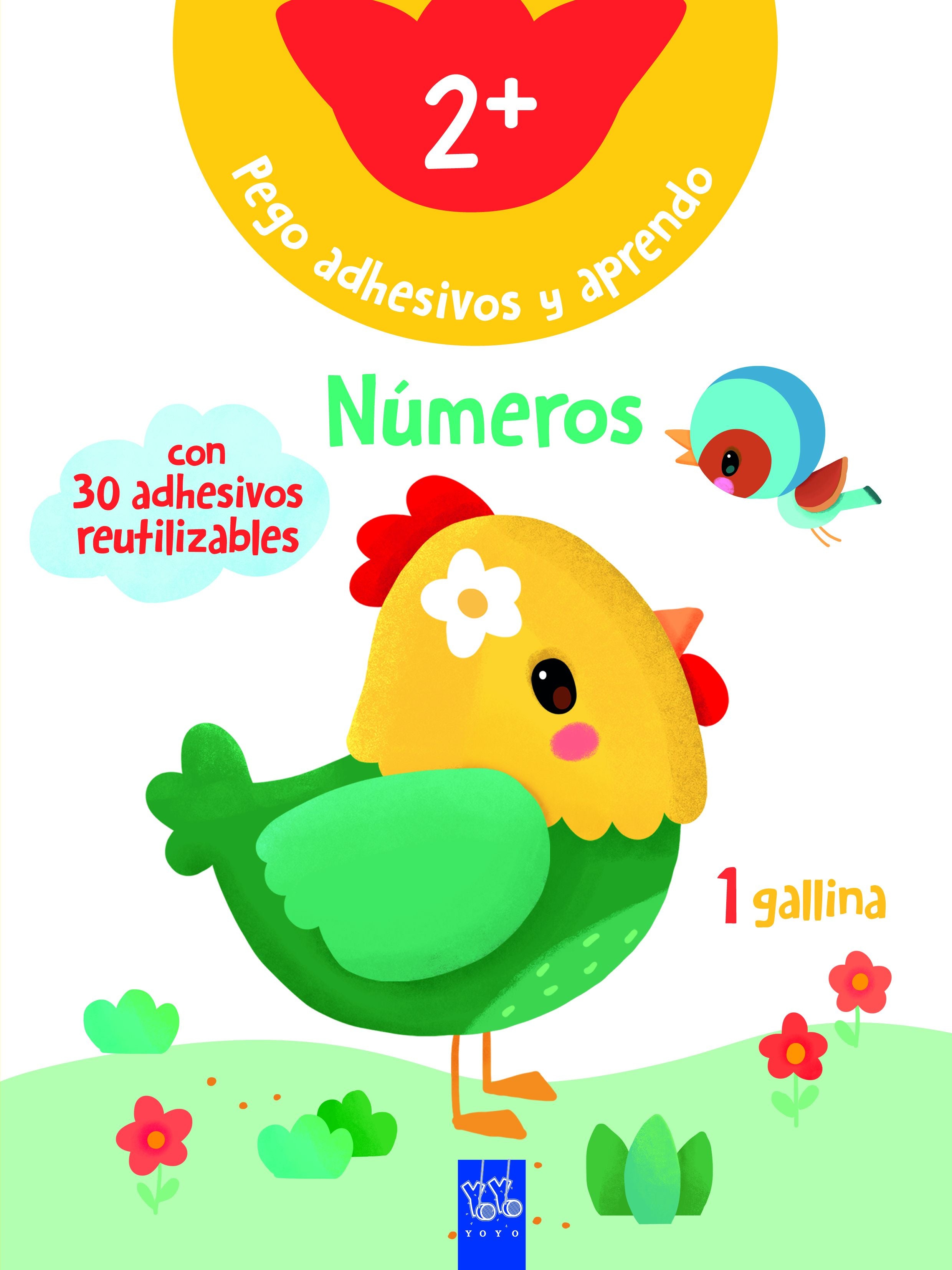 Pego adhesivos y aprendo. Números +2. YOYO (Yoyo) 9788408281108