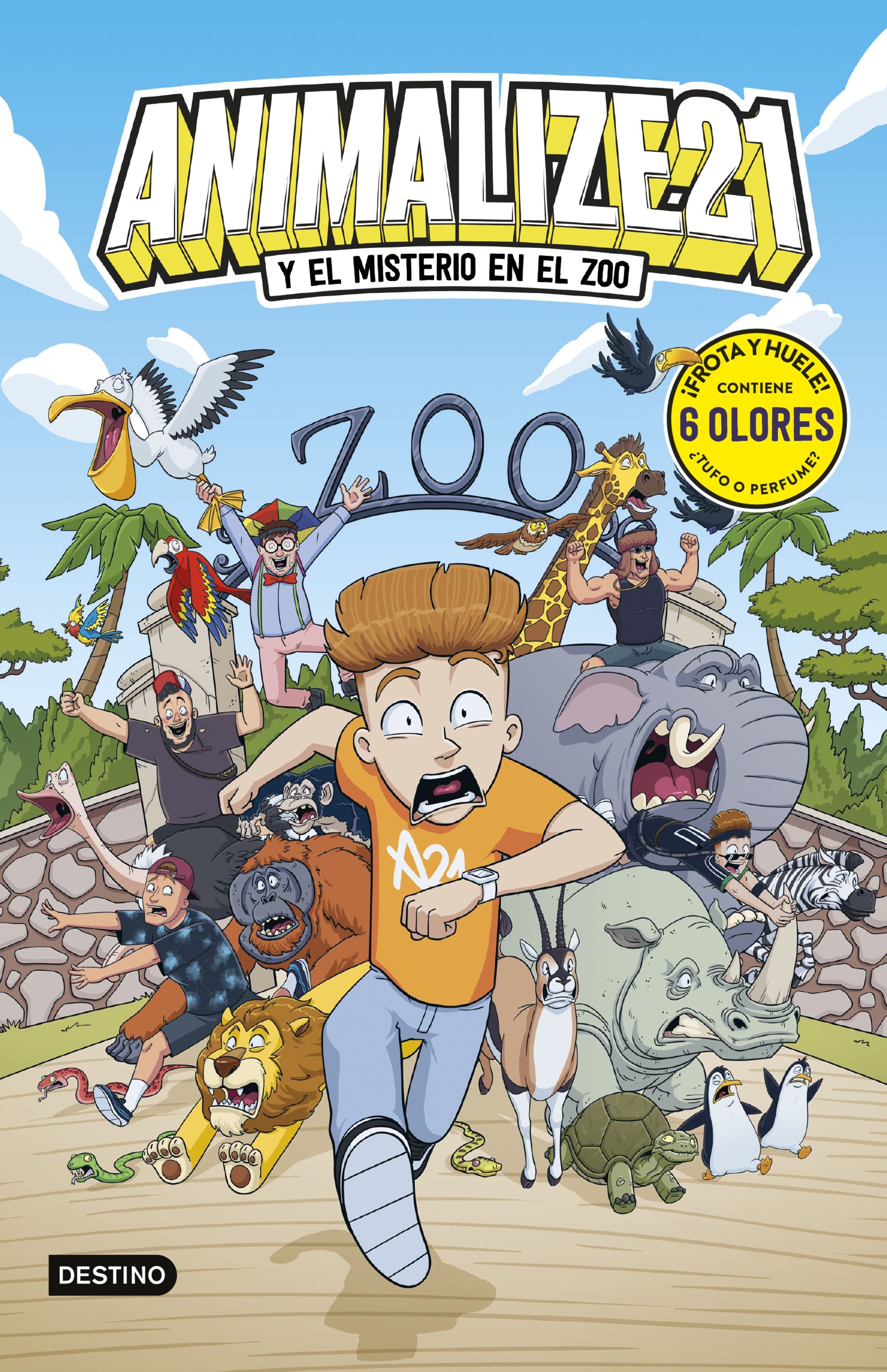 Animalize 21 2. Animalize 21 y el misterio en el zoo: Libro con olores. Animalize21 (Destino Infantil & Juvenil) 9788408310815 Imagen principal del producto