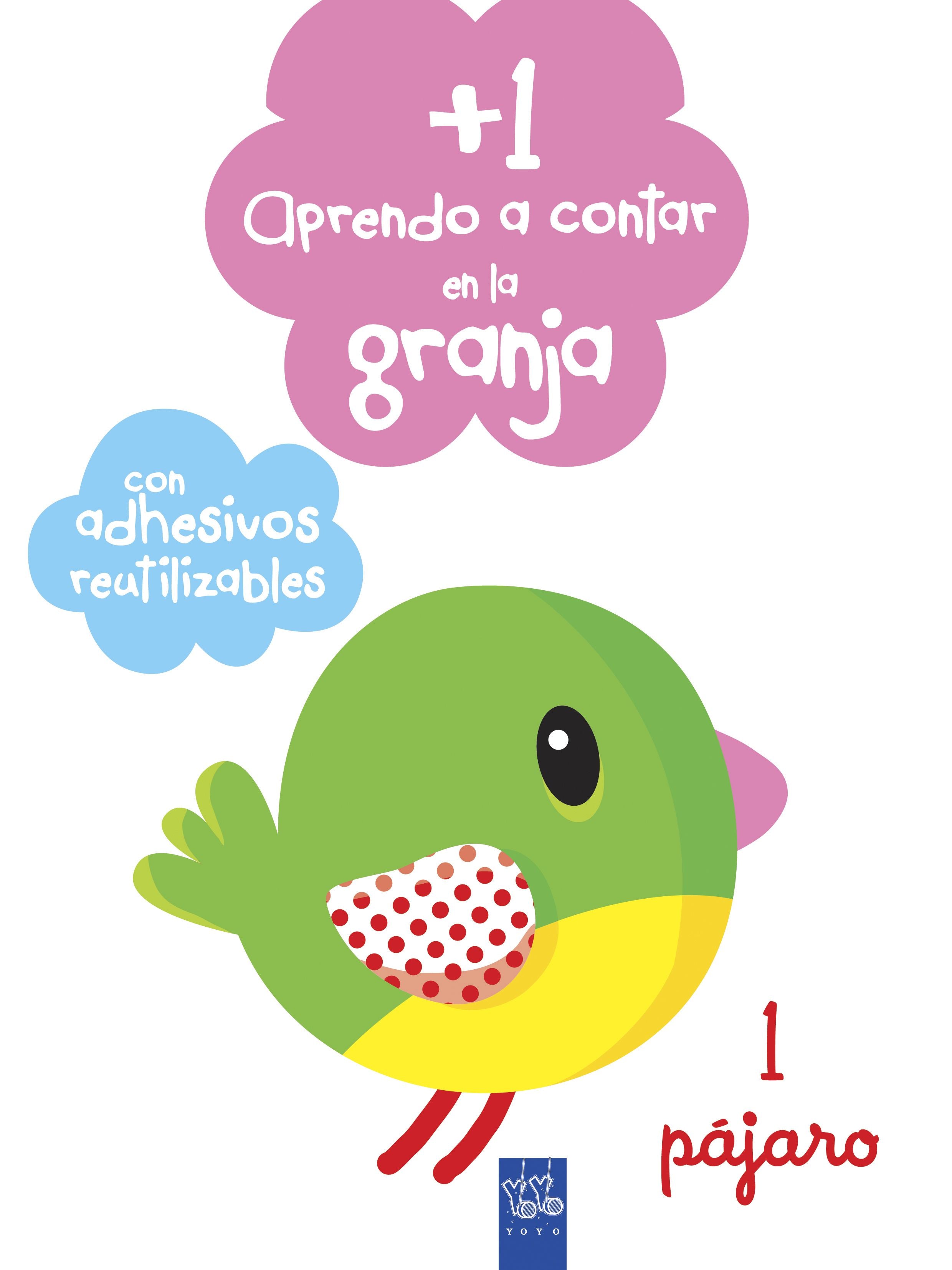 Aprendo a contar en la granja +1: 1 Pájaro. Con adhesivos reutilizables Imagen principal del producto