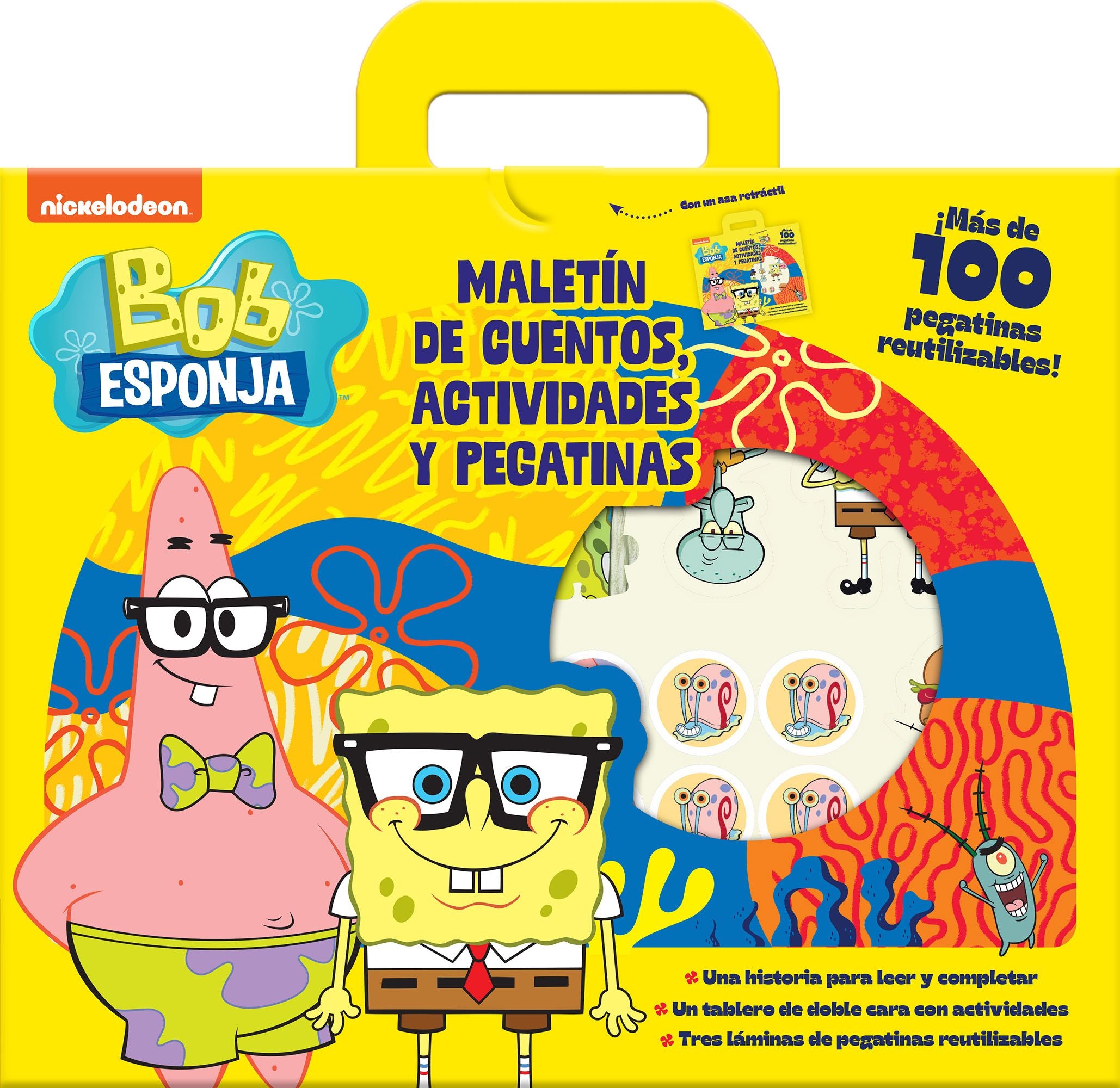 Bob Esponja. Maletín de cuentos, actividades y pegatinas. Bob Esponja (Planeta Junior) 9788408297215