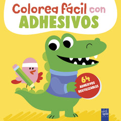 Colorea fácil con adhesivos. Cocodrilo. YOYO (Yoyo) 9788408312116