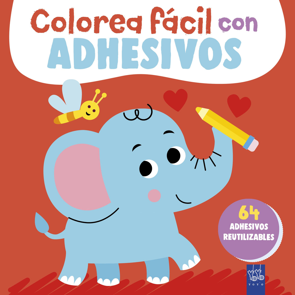 Colorea fácil con adhesivos. Elefante. YOYO (Yoyo) 9788408311942