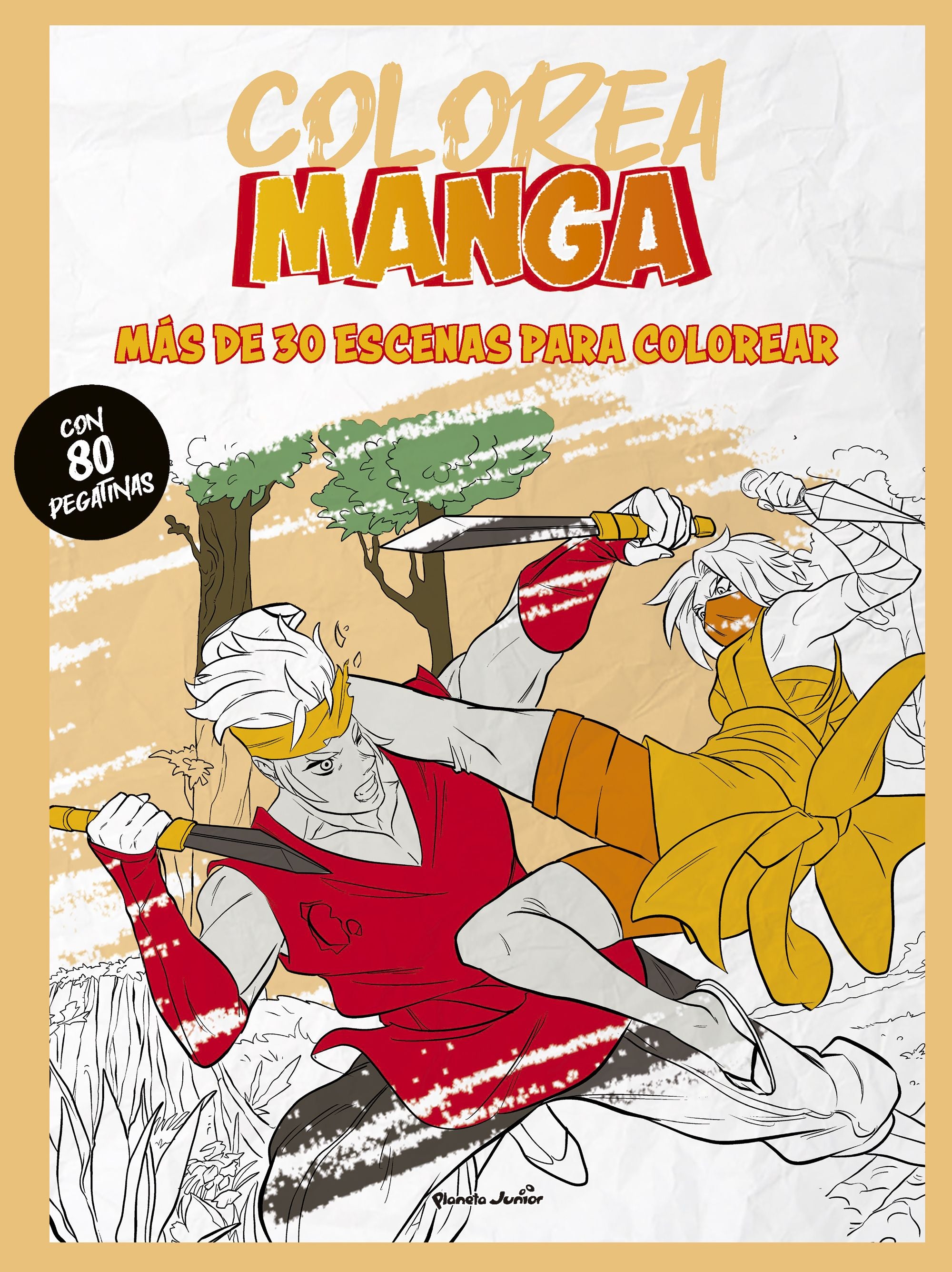 Colorea manga: Más de 30 escenas para colorear con pegatinas. Varios Autores (Planeta Junior) 9788408279389 Imagen principal del producto