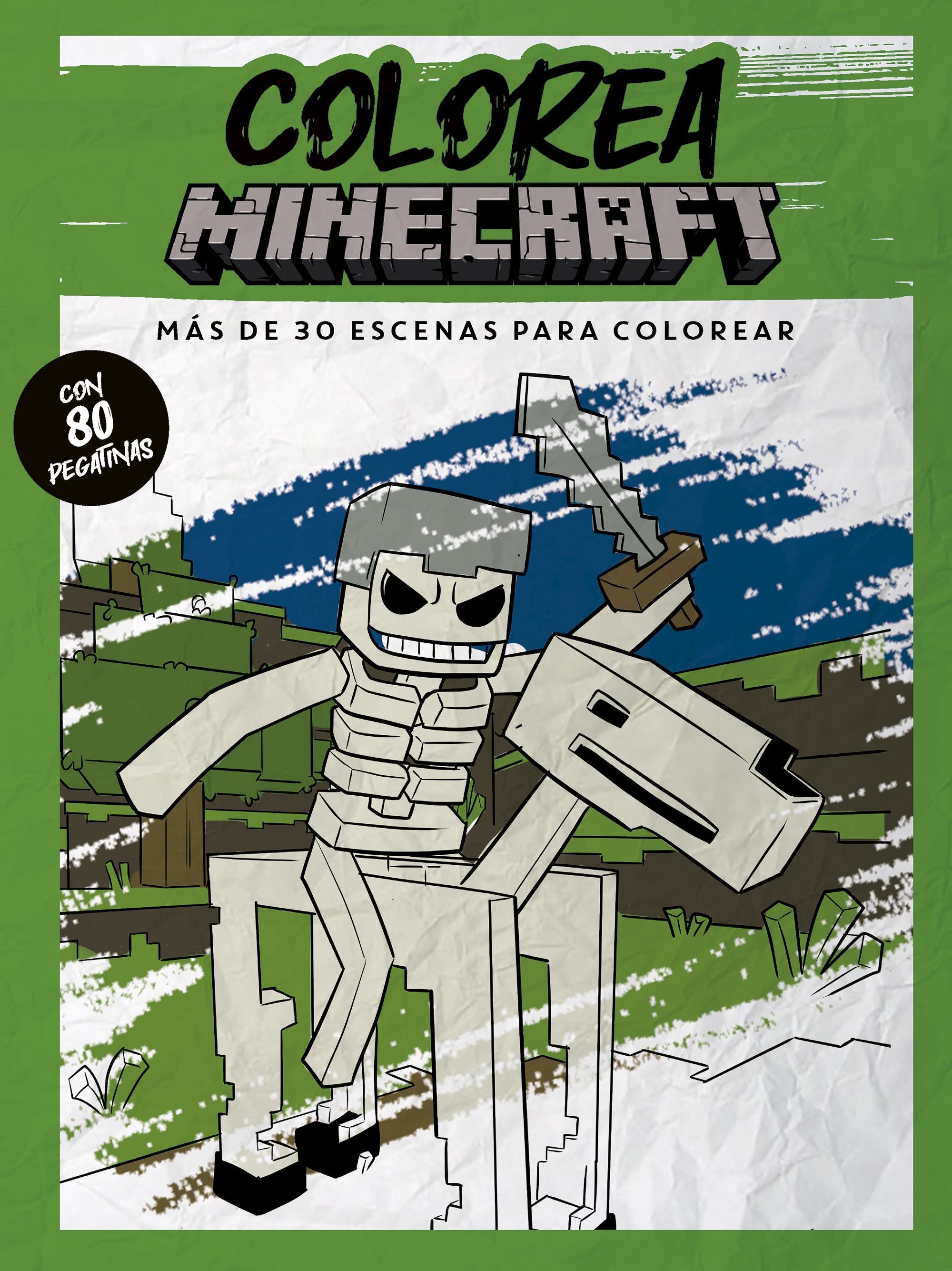 Colorea Minecraft: Más de 30 escenas para colorear con pegatinas. Varios Autores (Planeta Junior) 9788408279396 Imagen principal del producto