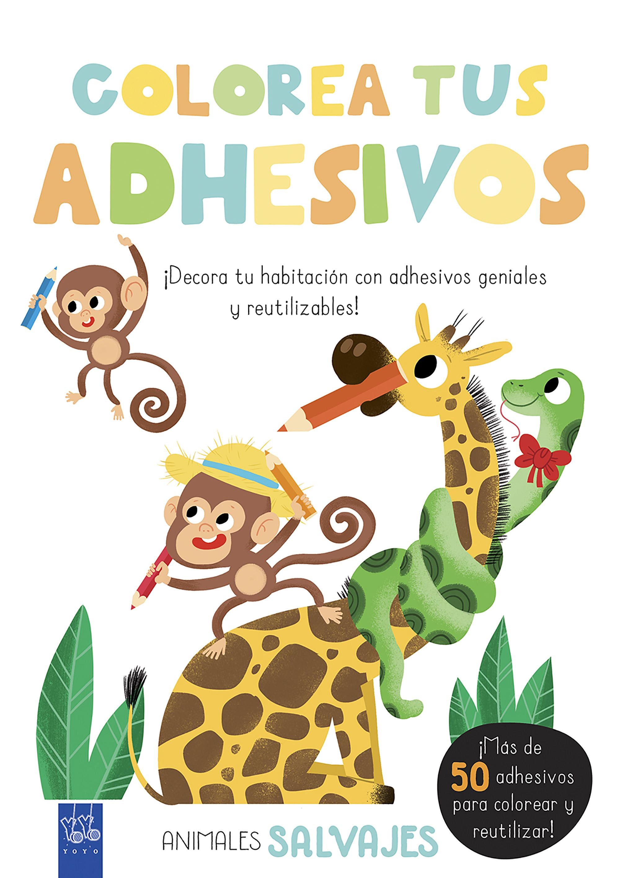 Colorea tus adhesivos. Animales salvajes Imagen principal del producto
