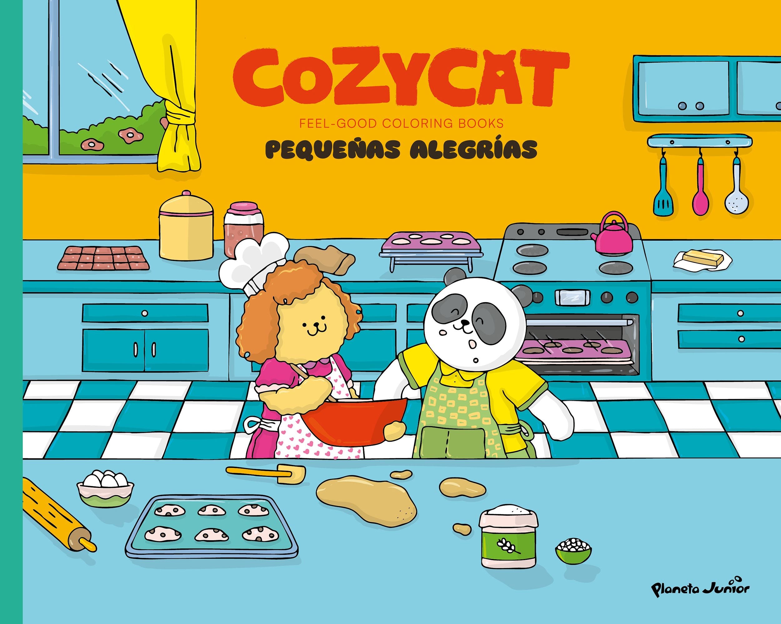 Cozy Cat. Pequeñas alegrías: Feel Good Coloring Books. Estudio PE S.A.C. (Planeta Junior) 9788408313120