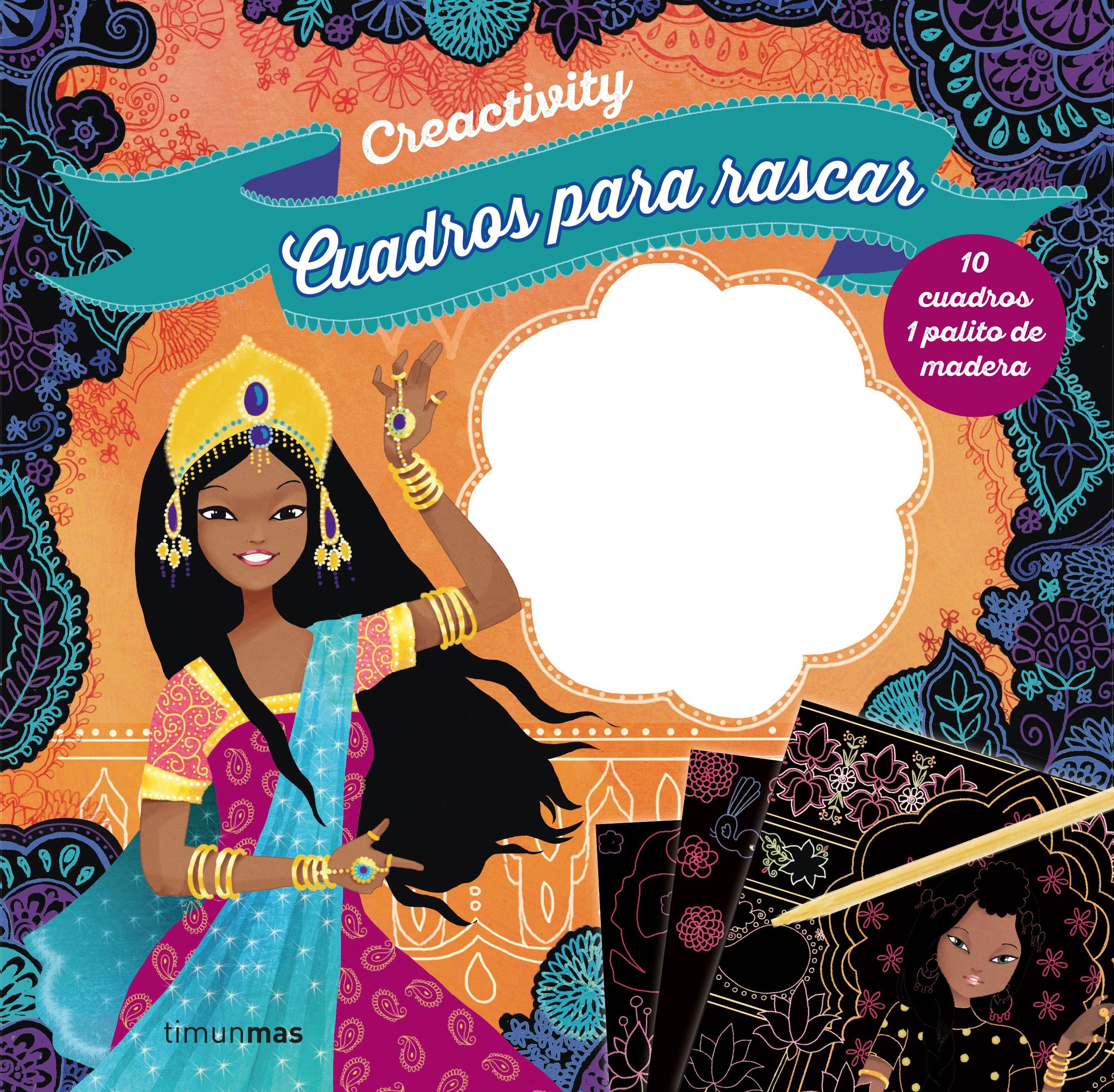 Creactivity. Cuadros para rascar. Princesas del mundo: 10 cuadros 1 palito de madera. Varios Autores (Timun Mas Infantil) 9788408206989