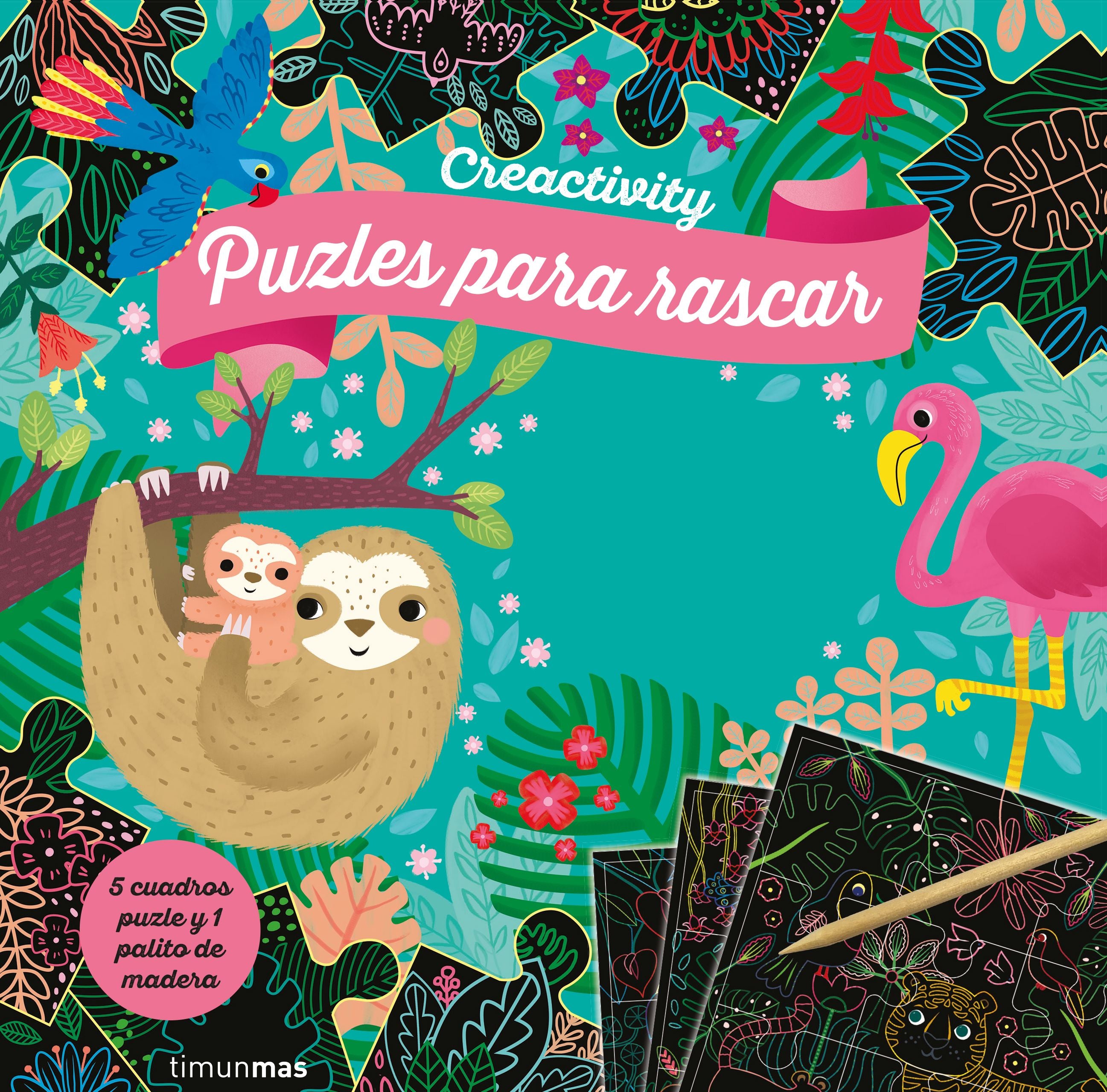 Creactivity. Jungla. Puzzles para rascar. Varios Autores (Timun Mas Infantil) 9788408225720
