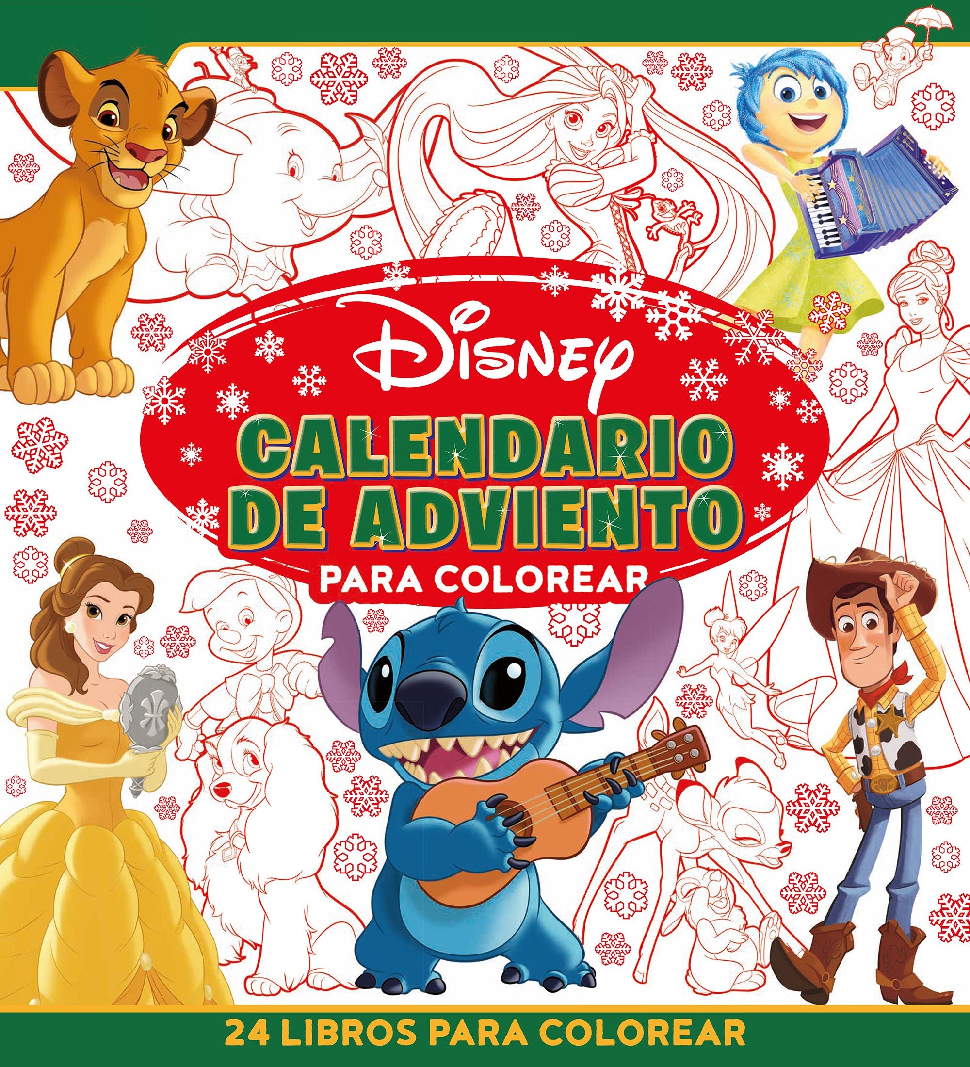 Disney. Calendario de Adviento para colorear: 24 libros para colorear. Disney (Libros Disney) 9788410029729