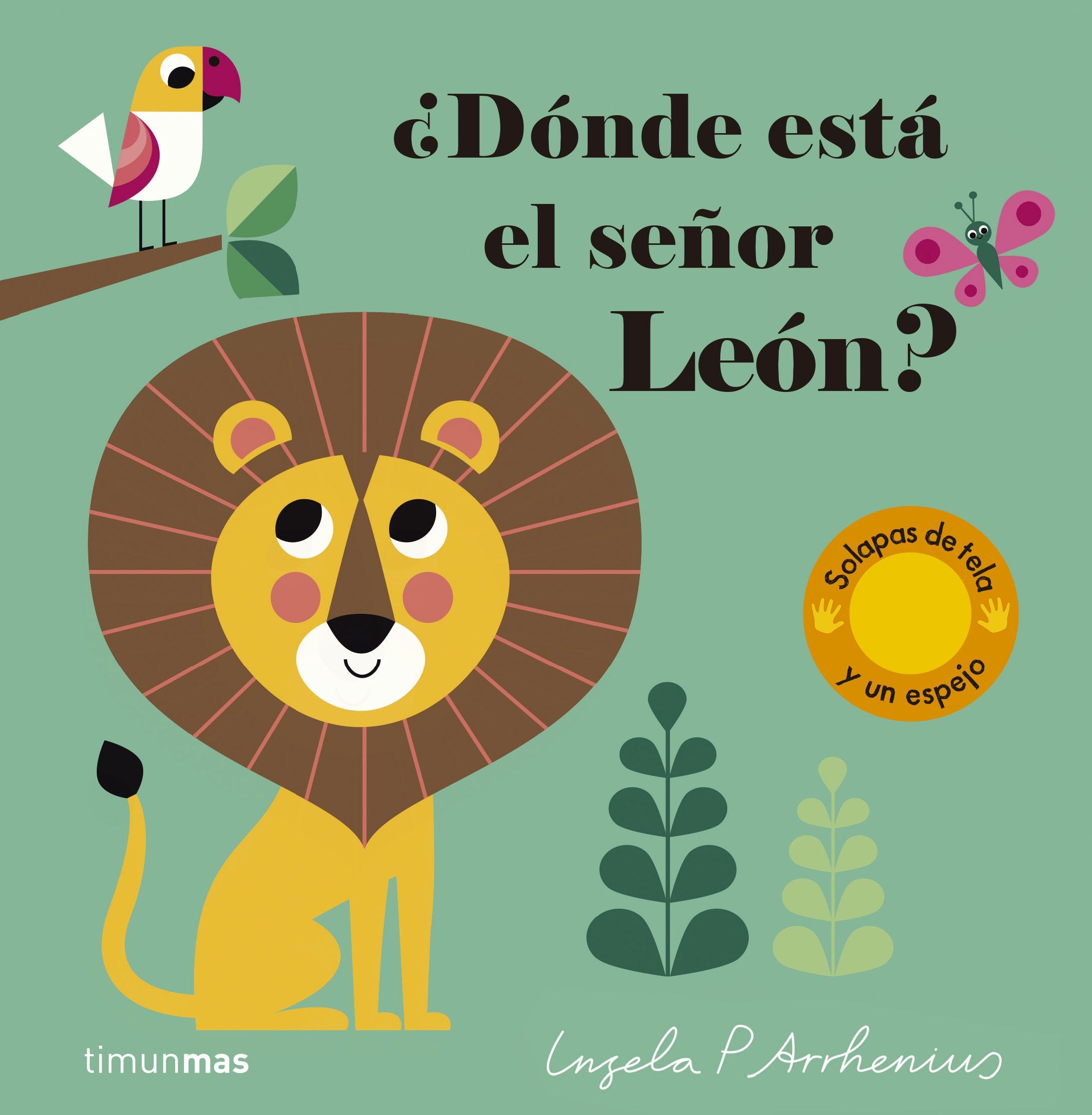 ¿Dónde está el señor León?: Solapas de tela y un espejo Imagen principal del producto