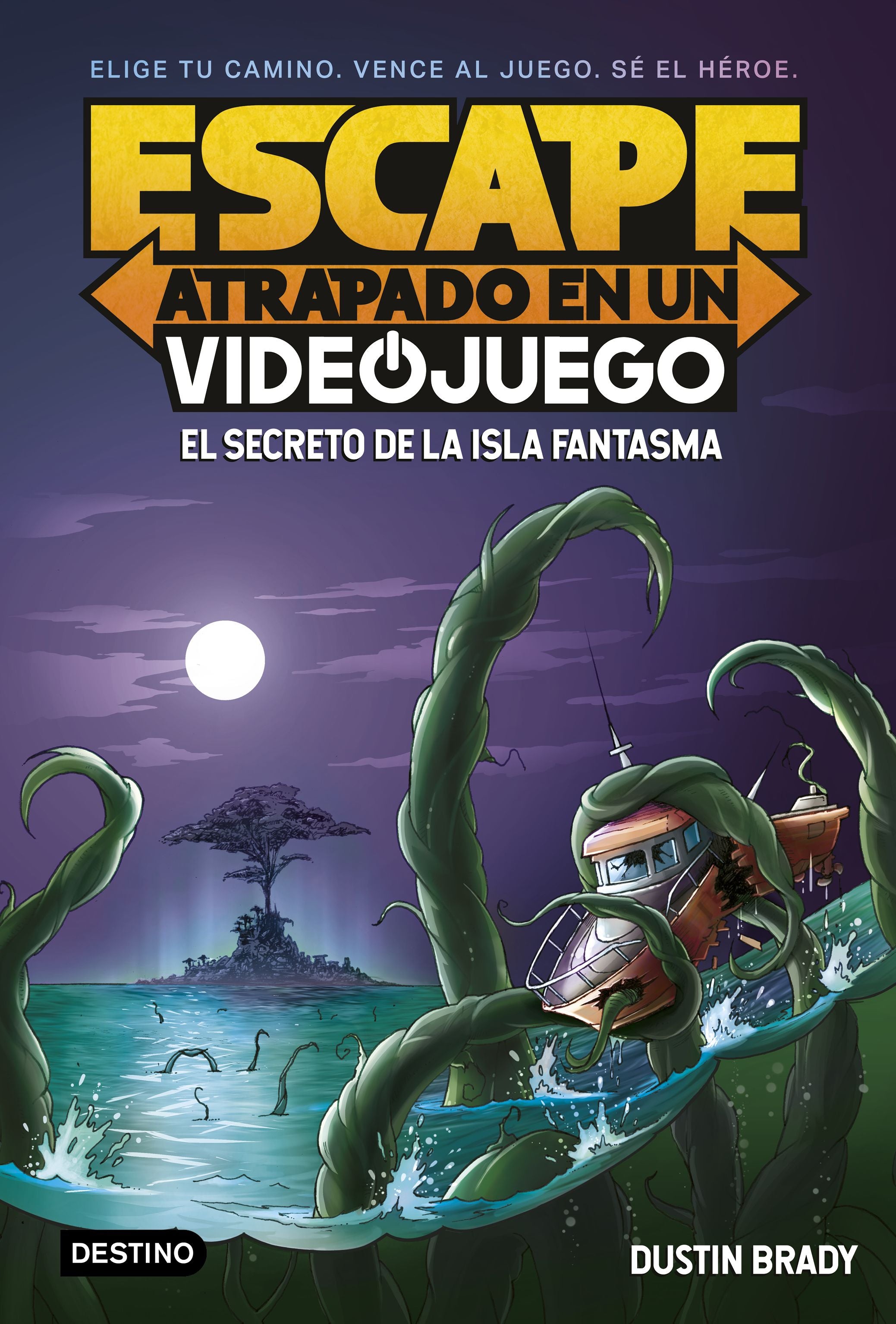 Escape: Atrapado en un videojuego 1. El secreto de la Isla Fantasma. Dustin Brady (Destino Infantil & Juvenil) 9788408253976 Imagen principal del producto