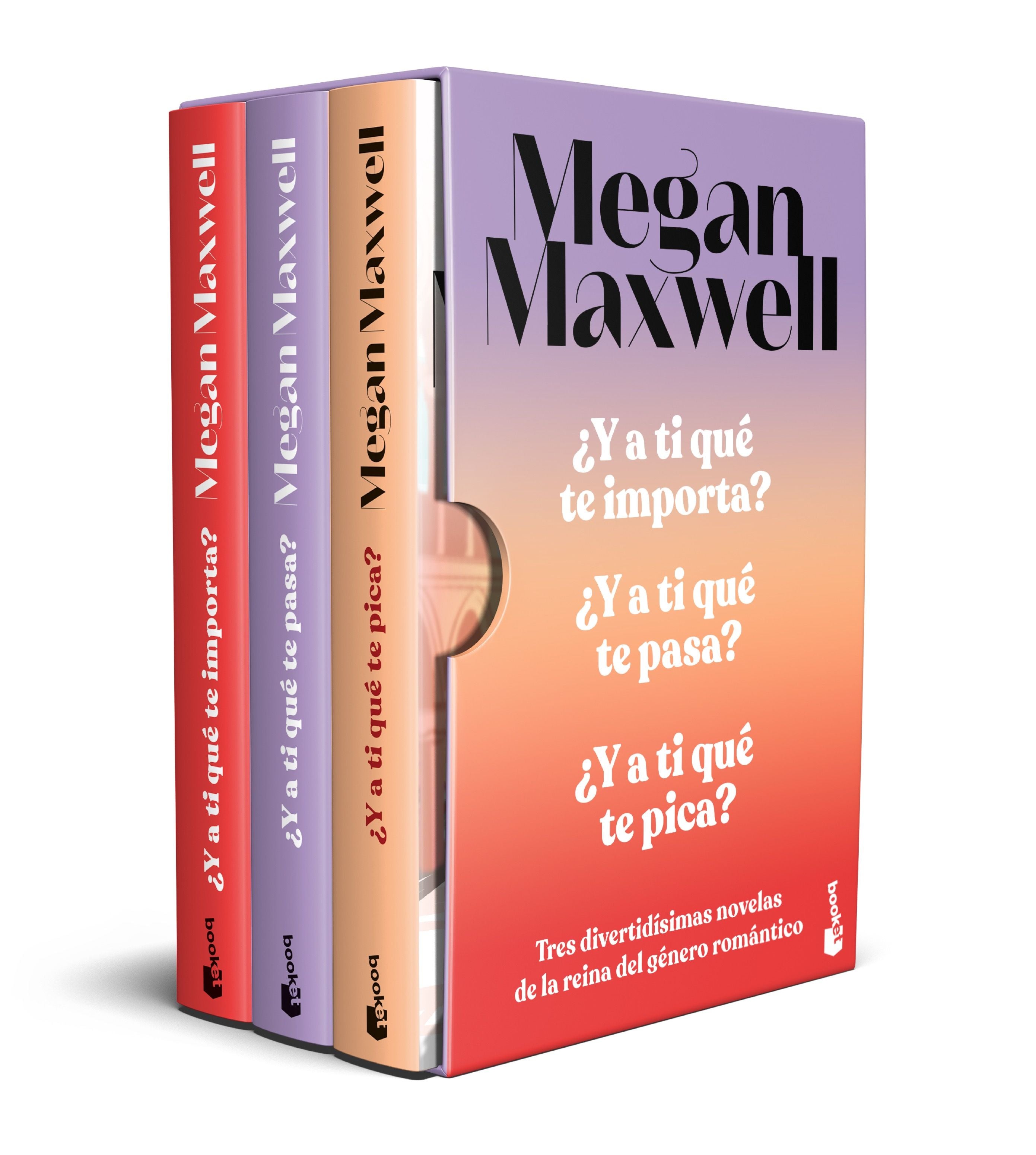 Estuche ¿A ti qué te pica? + ¿A ti qué te pasa? + ¿A ti qué te importa?. Megan Maxwell (Booket) 9788408295839