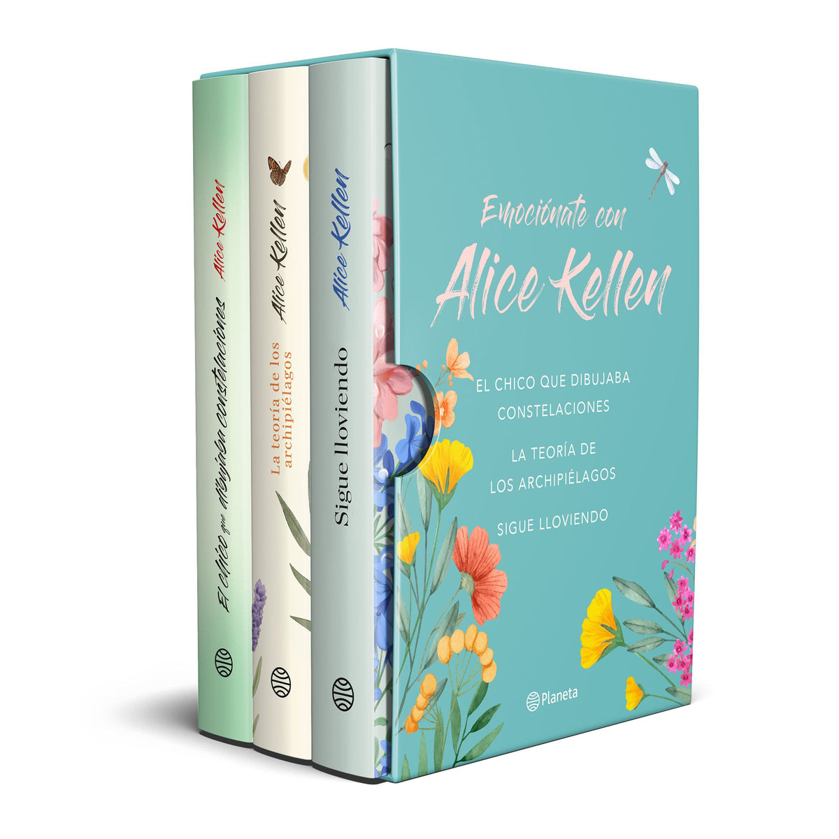 Estuche Emociónate con Alice Kellen: (El chico que dibujaba constelaciones + La teoría de los archipiélagos + Sigue lloviendo). Alice Kellen (Editorial Planeta) 9788408308706