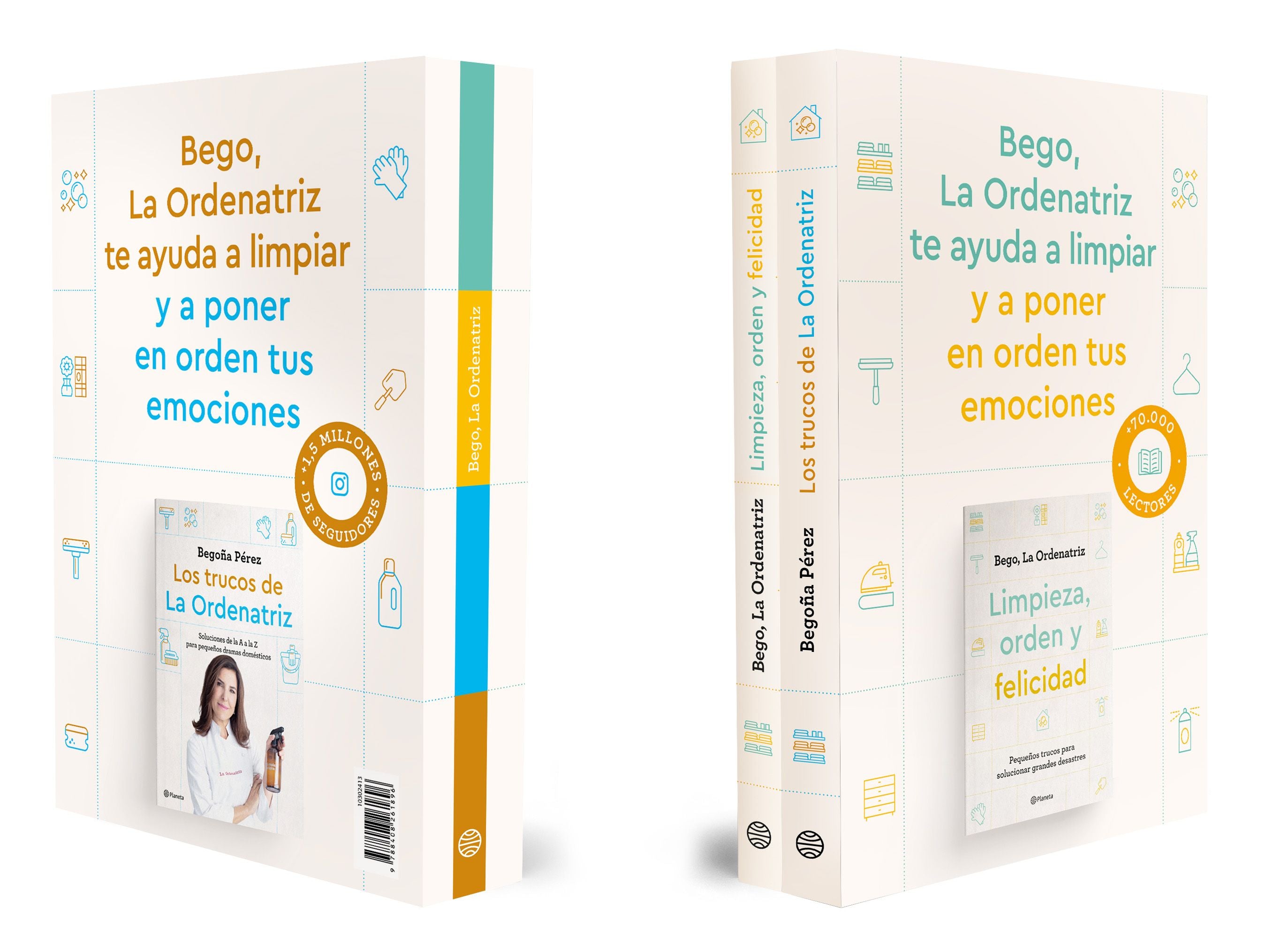 Estuche La Ordenatriz (Limpieza, orden y felicidad + Los trucos de La Ordenatriz: Las tareas del hogar son infinitas, pero con La Ordenatriz tendrás la vida más fácil. Bego, La Ordenatriz (Editorial Planeta) 9788408294450 Imagen principal del producto