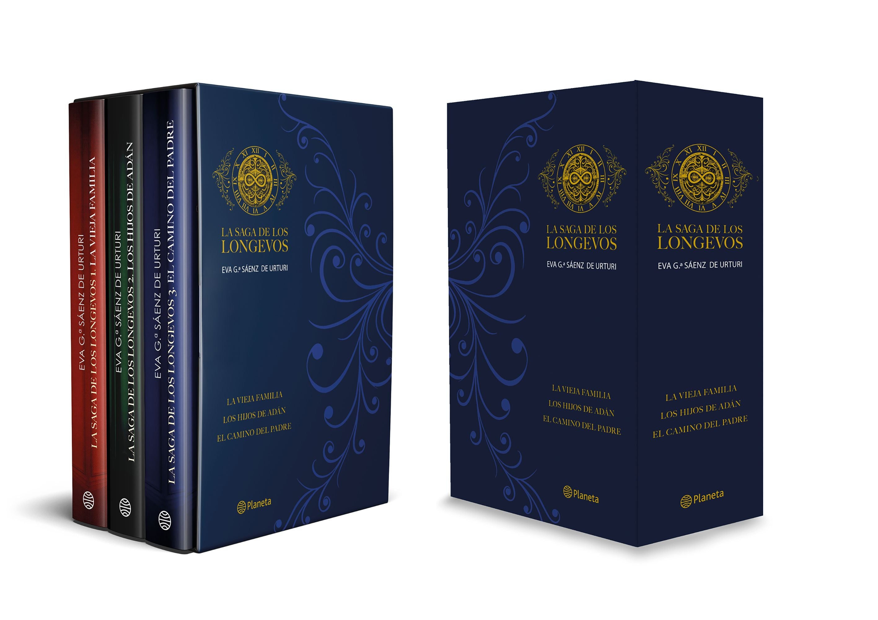 Estuche La saga de los longevos: (La Vieja Familia + Los Hijos de Adán + El Camino del Padre). Eva García Sáenz de Urturi (Editorial Planeta) 9788408305279