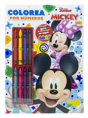 Mickey. Colorea por números con ceras: Con 8 ceras de colores. Disney (Libros Disney) 9788410029545