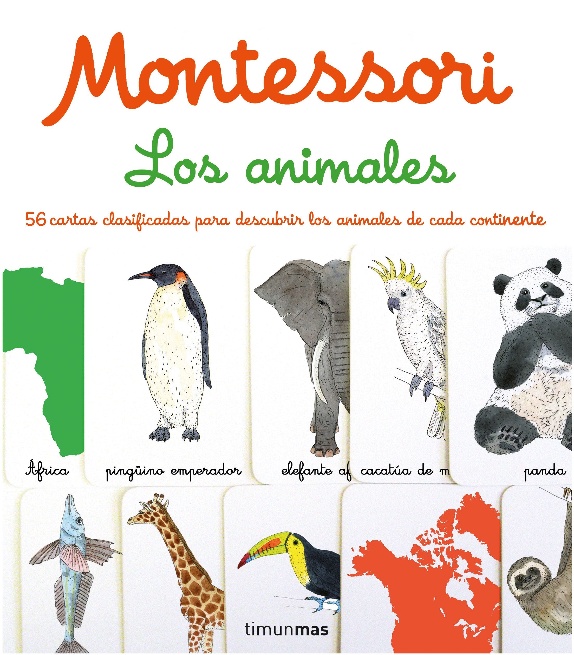 Montessori. Los animales: 1 libro y 56 tarjetas. Ève Herrmann (Timun Mas Infantil) 9788408267805 Imagen principal del producto