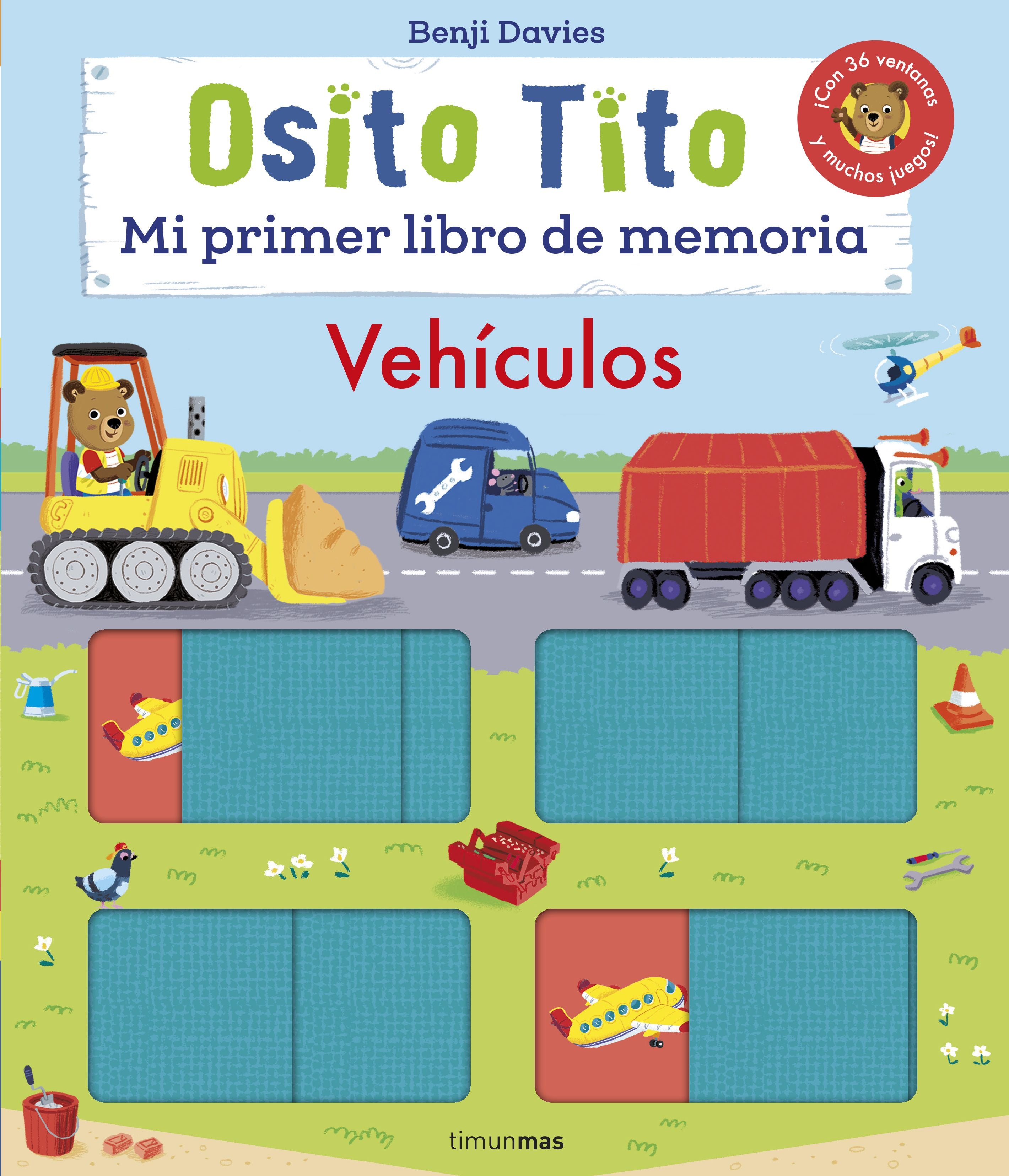 Osito Tito. Mi primer libro de memoria. Vehículos. Benji Davies (Timun Mas Infantil) 9788408256182 Imagen principal del producto