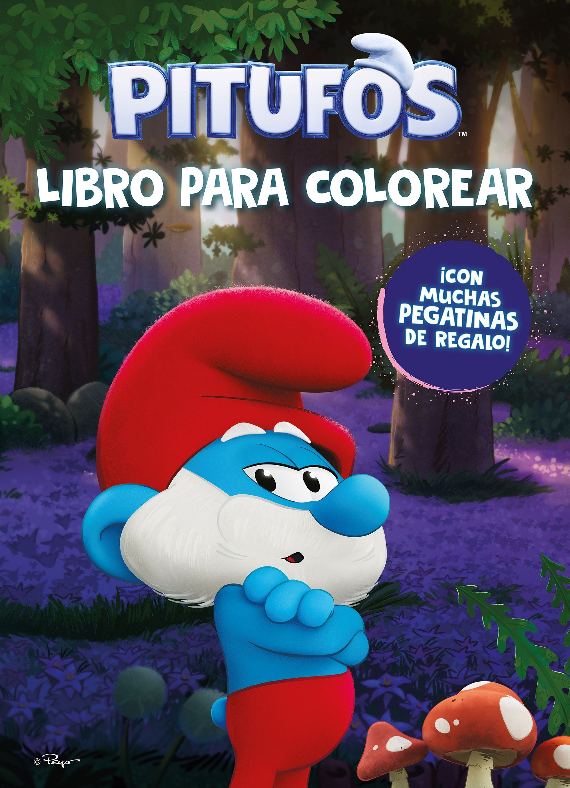 Pitufos. Libro para colorear: Con pegatinas. Los Pitufos (Planeta Junior) 9788408304074 Imagen principal del producto