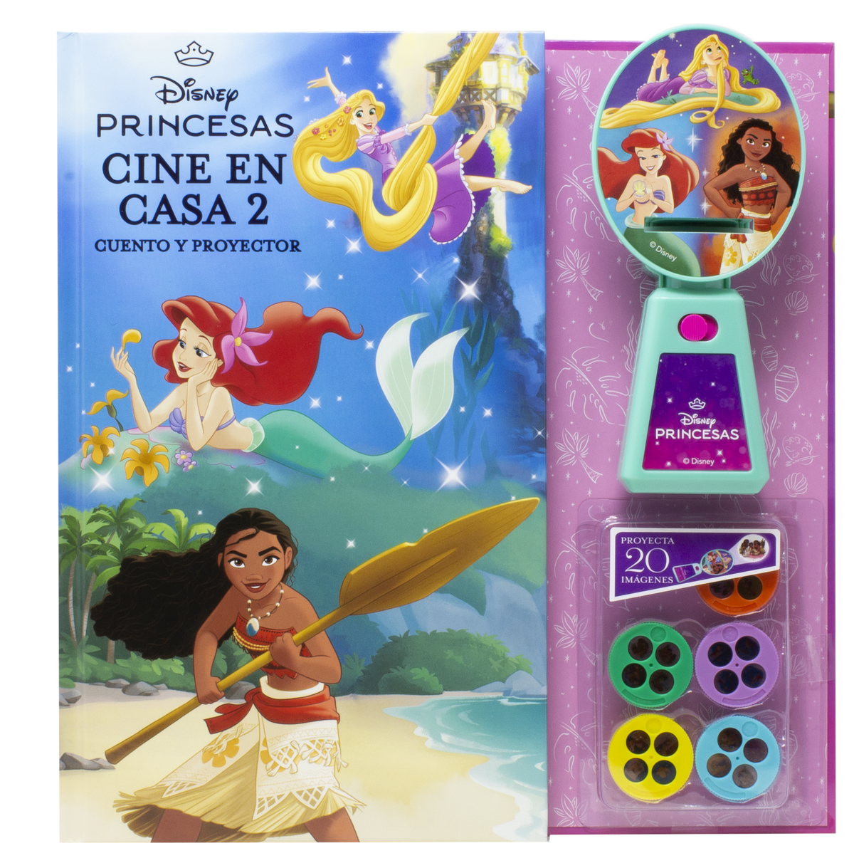Princesas. Cine en casa 2: Cuento y proyector. Disney (Libros Disney) 9788410029187